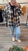 Nora  Brown Checked Flannel