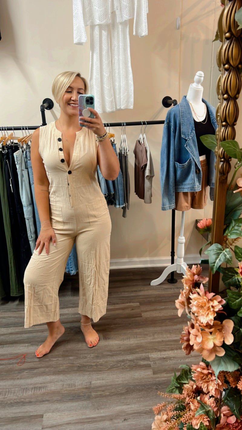 Sabrina Button Down Jumpsuit