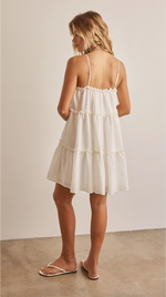 Ruffle Detail Tiered Mini Dress