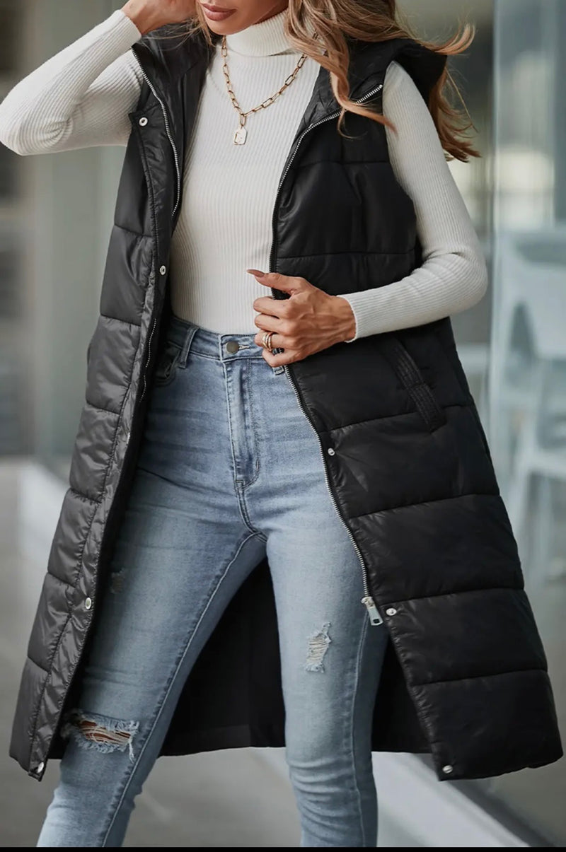 Quilted Hooded Vest