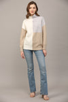 Fate Mock Neck Color Block Sweater