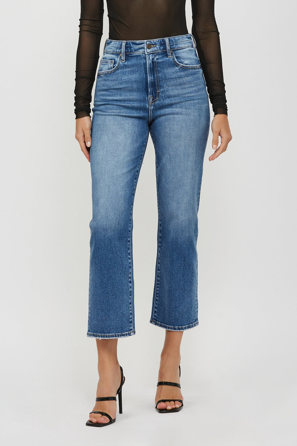 Tracey High Rise Relaxed Straight Hidden Jeans