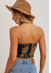 Paisley Satin Bandana Tube Top